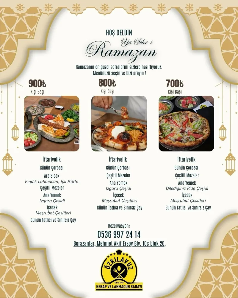 Özkılavuz: Ramazan menüsü paylaşımı